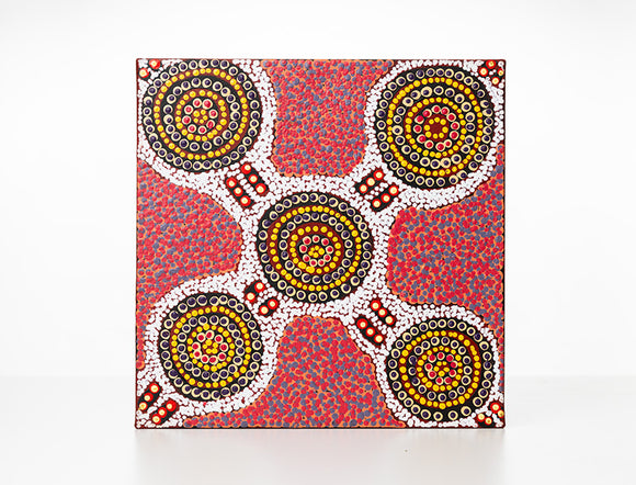 Jennifer Napaljarri Lewis - Ngapa Jukurrpa (Water Dreaming) - Puyurru