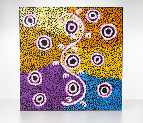 Ruth Nungarrayi Spencer - Wardapi Jukurrpa (Goanna Dreaming) - Yarripilangu