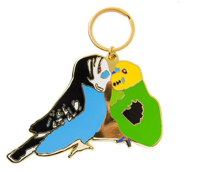 Karen Barnes Kiss Enamel Keyring