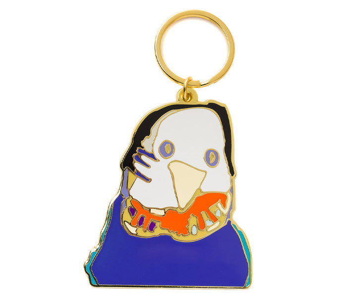 Karen Barnes Bird Enamel Keyring