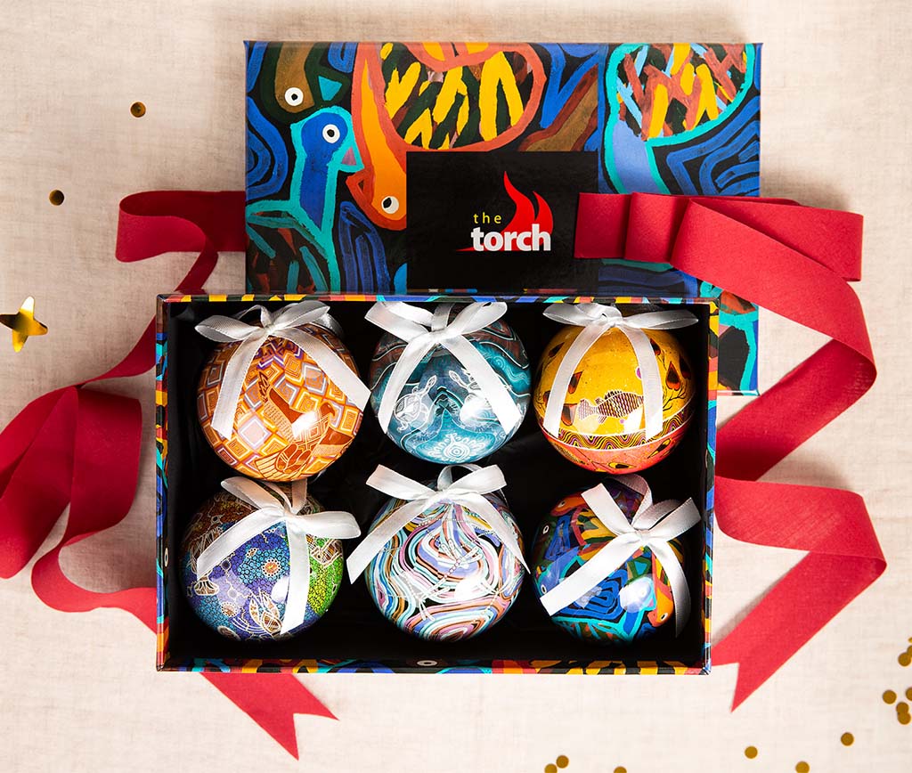 6 Pack Xmas Baubles - The Torch